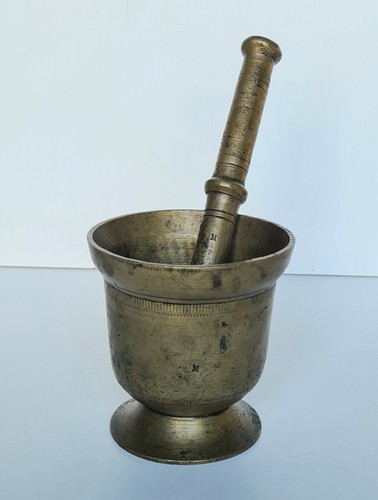 Ancien mortier bronze - mortier, en
