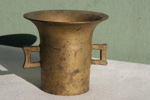 Mortier bronze ancien - mortier, en