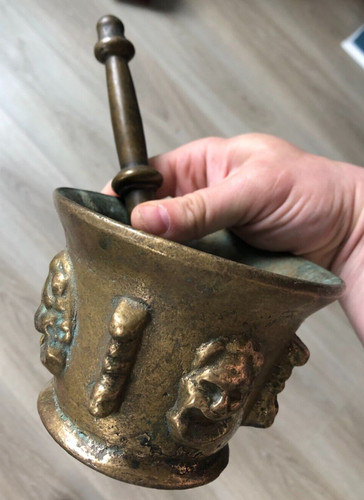 Ancien mortier pilon xviiième - mortier,