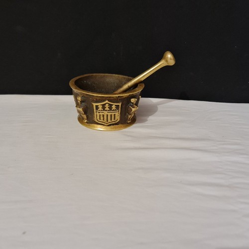 Ancien mortier bronze doré - mortier,