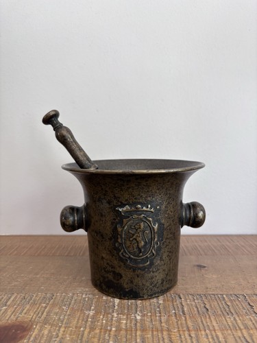 Ancien pilon mortier bronze - ancien,