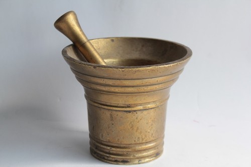 Ancien mortier pilon - ancien, bronze