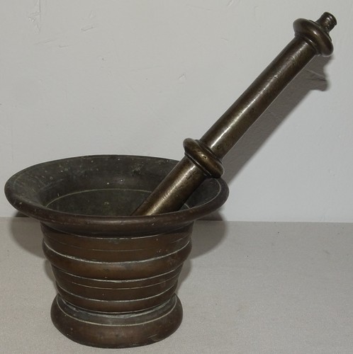 Ancien mortier pilon en - ancien, ou